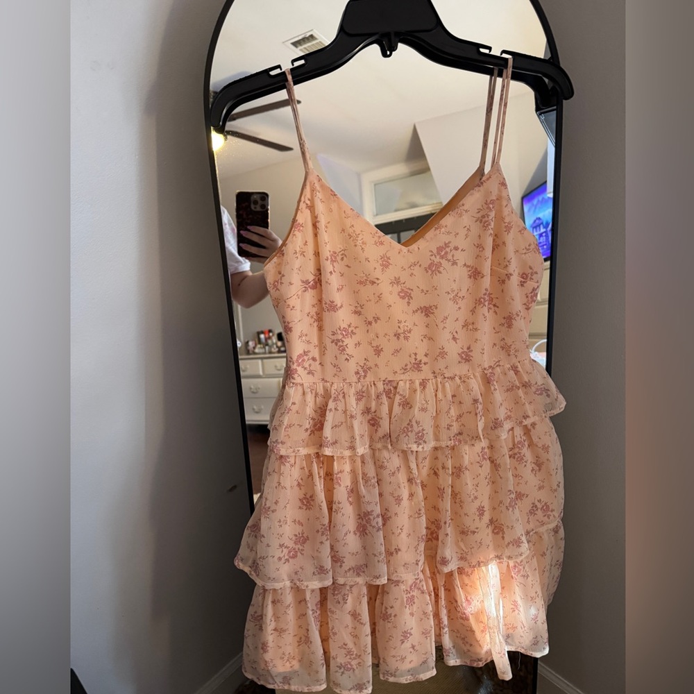 Altar'd State Peach Floral Dress